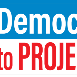 Vote Democrat & Say No to Project 2025,  10 x 3 inch Bumper Sticker, Made in USA