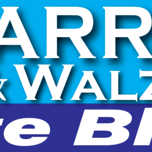 Liberal / Democrat Political Opinion Sticker, Harris & Walz 2024 - Vote Blue!, 10 x 3 inch, Bumper Sticker, Red White & Blue, Made in USA